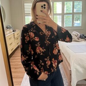 BP. Florals Button Down Blouse